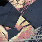 タイガープリント アニマルスウェット 虎 黒 オールオーバープリント