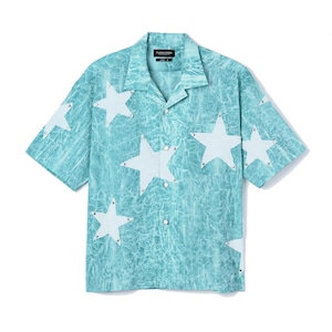 PLATEAU STUDIO 24SS Crease Dye Star Shirt (Tiffany)