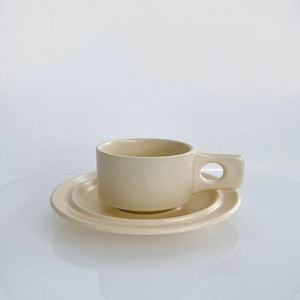 object mug saucer set 2colors / オブジェ マグカップ ソーサー セット プレート 韓国 北欧 インテリア 雑貨