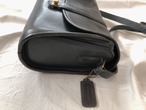 AMERICA 1990’s OLD COACH “Dark Navy Leather” shoulder bag