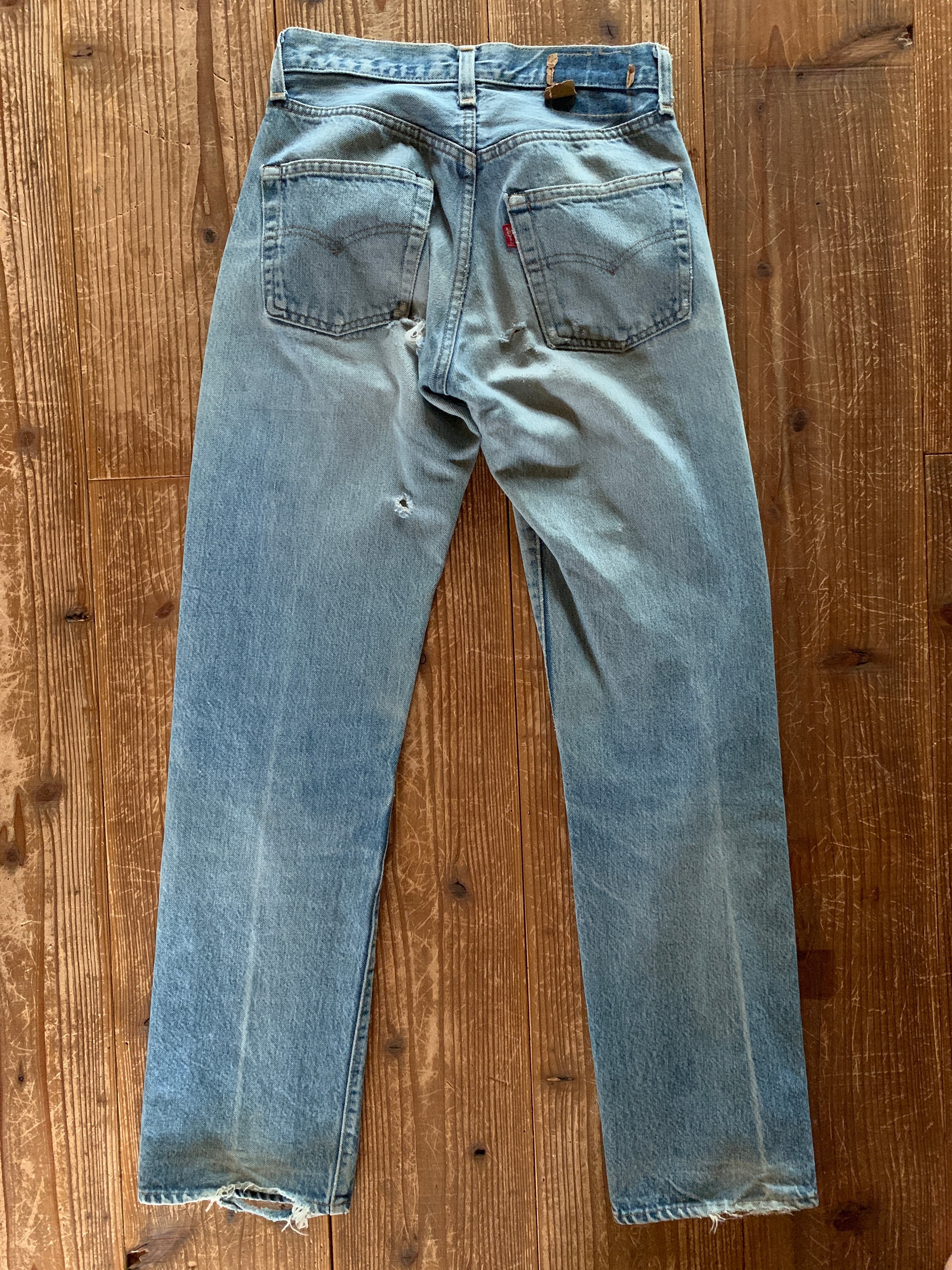 80's Levi's 501 赤耳 デニムパンツ クラッシュ 実寸(28ｘ29.5 位) USA製