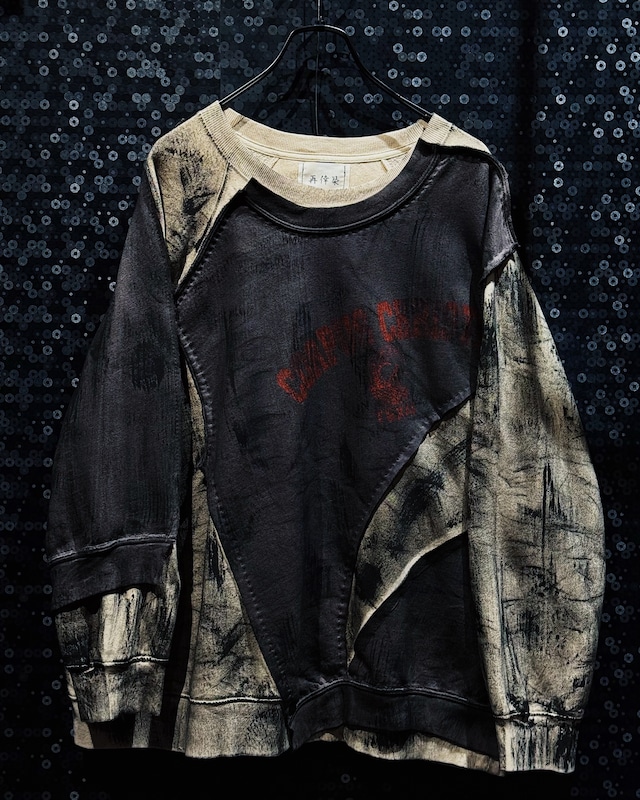 【ÆIEM】再倖築 “Distressed Patchwork” Sweat