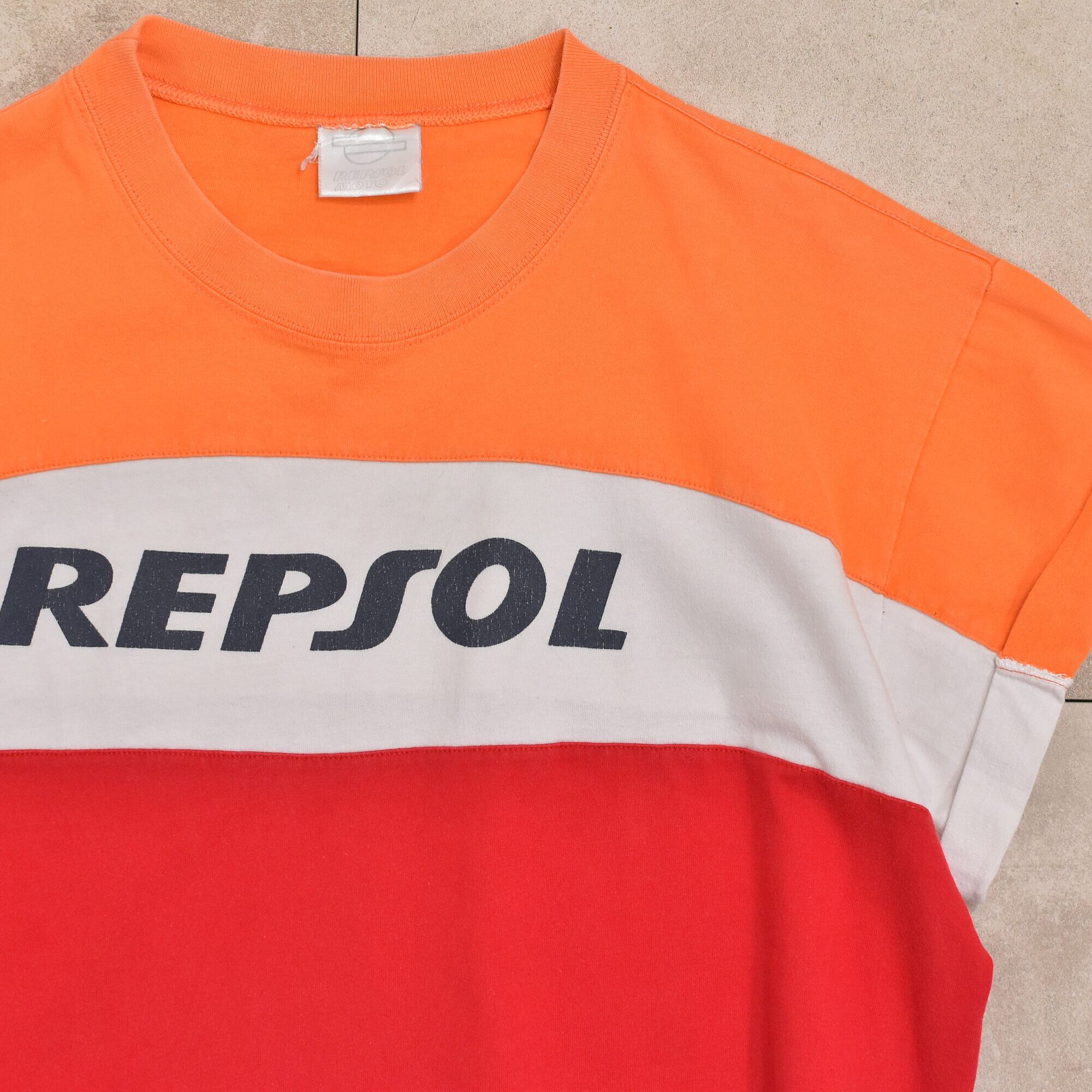 00s～ REPSOL MOTO logo print short length T-shirt