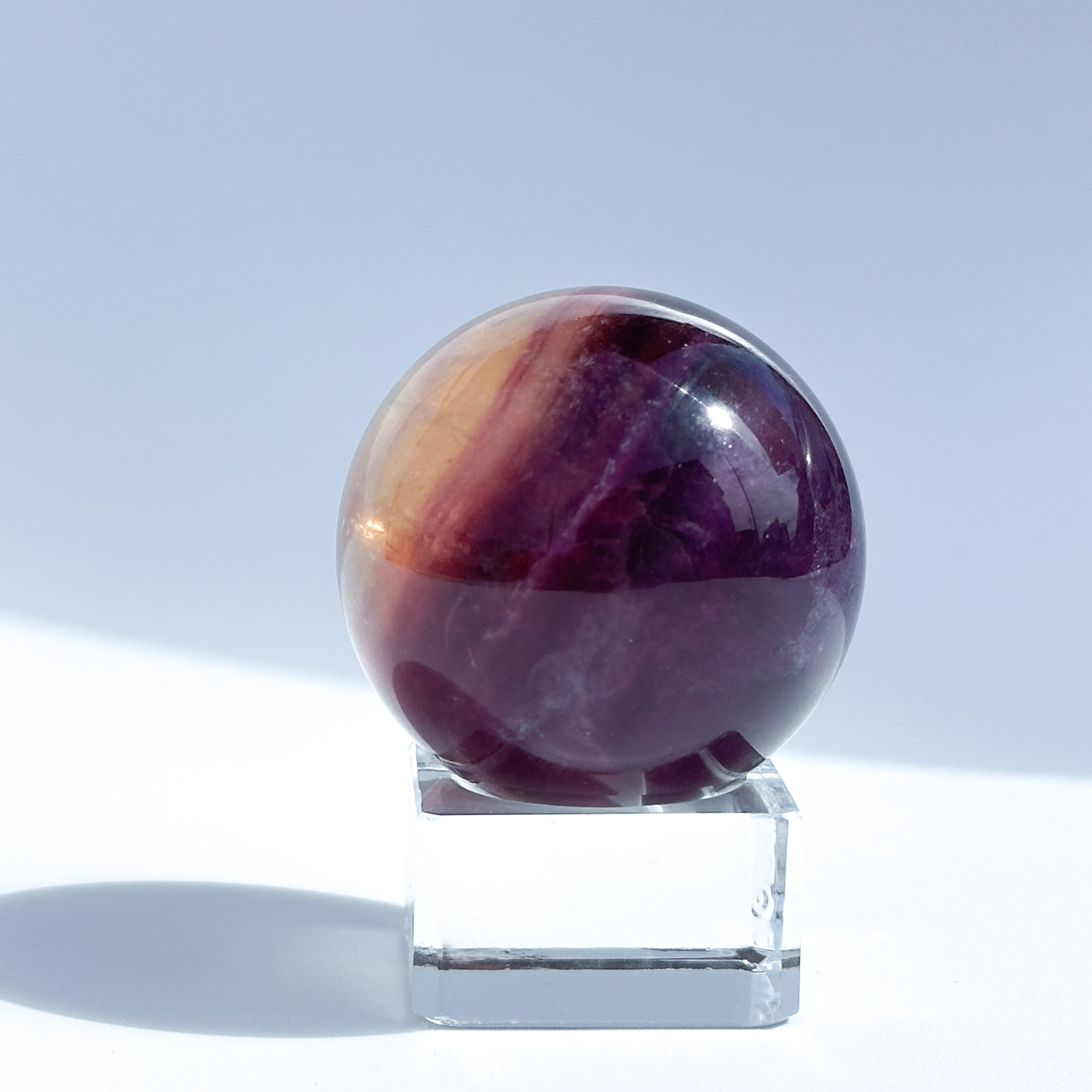 レインボーフローライト スフィア（丸玉)03◇ Rainbow Fluorite Sphere