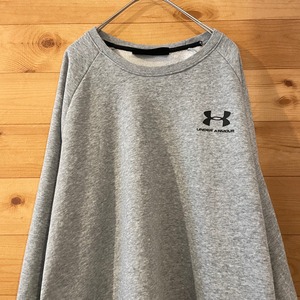 【UNDER ARMOUR】ワンポイント ブランドロゴ トレーナー トップス スウェット XL アメリカ古着