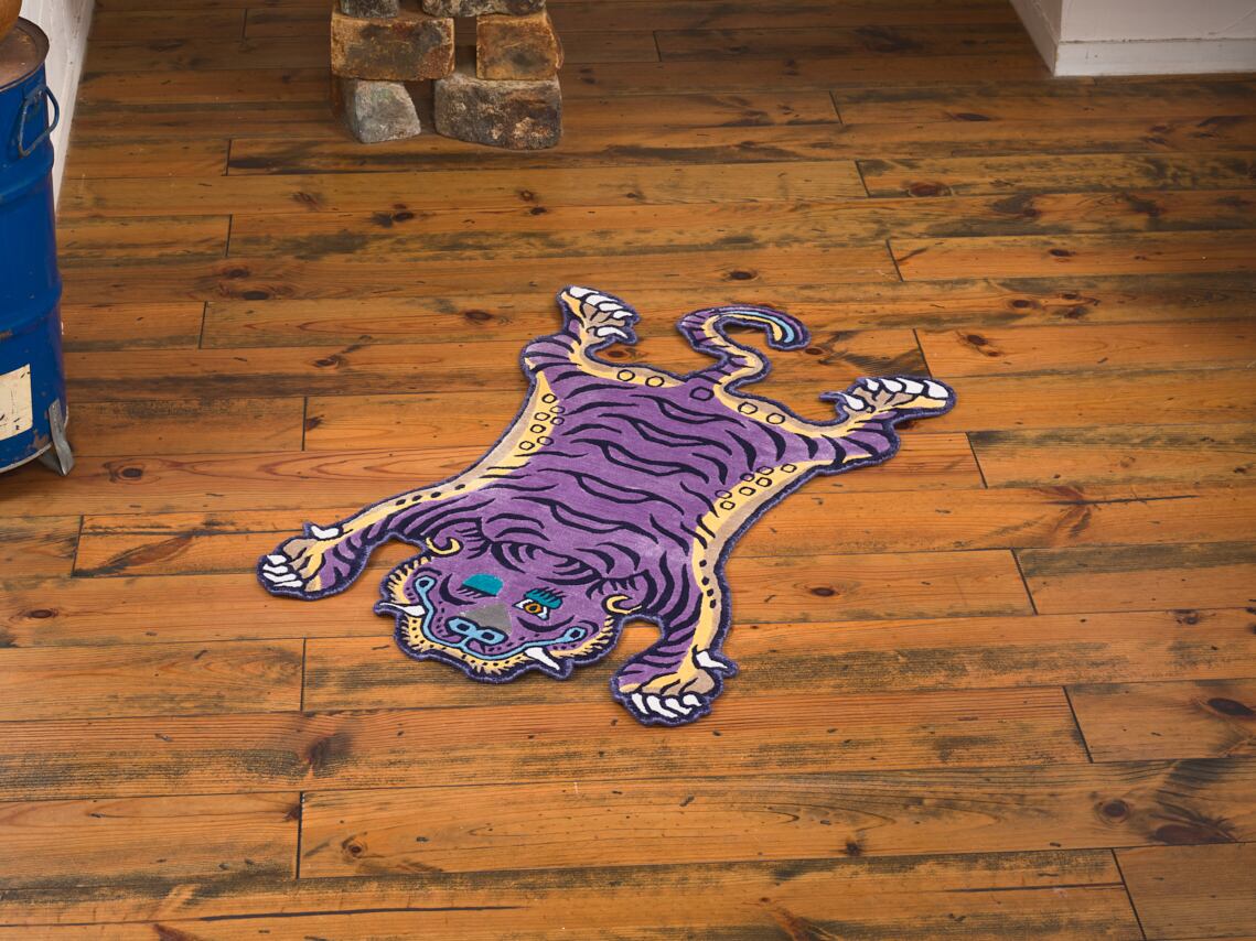 Tibetan Tiger Rug 《Sサイズ•シルク・オリジナル1•パープル451
