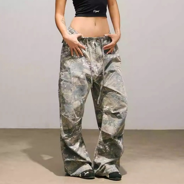 ツリーカモフラージュパターンユーティリティパンツ 1col   R01871