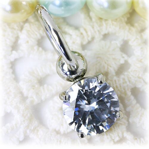 CBR032SS リングクリアCZ ボディピアス へそピアス・イヤーロブ オールサージカルステンレス