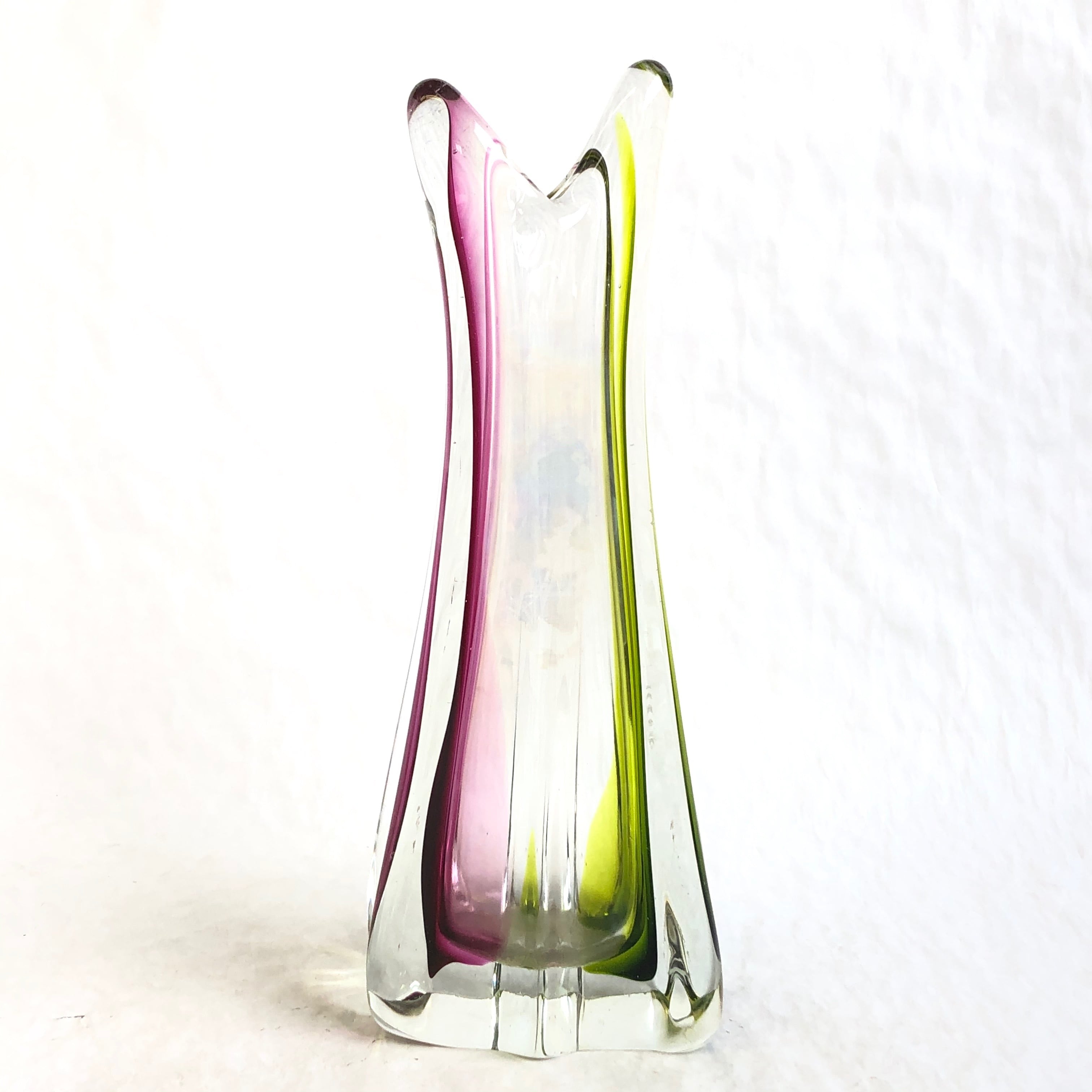 花瓶　ガラス　昭和レトロ　108