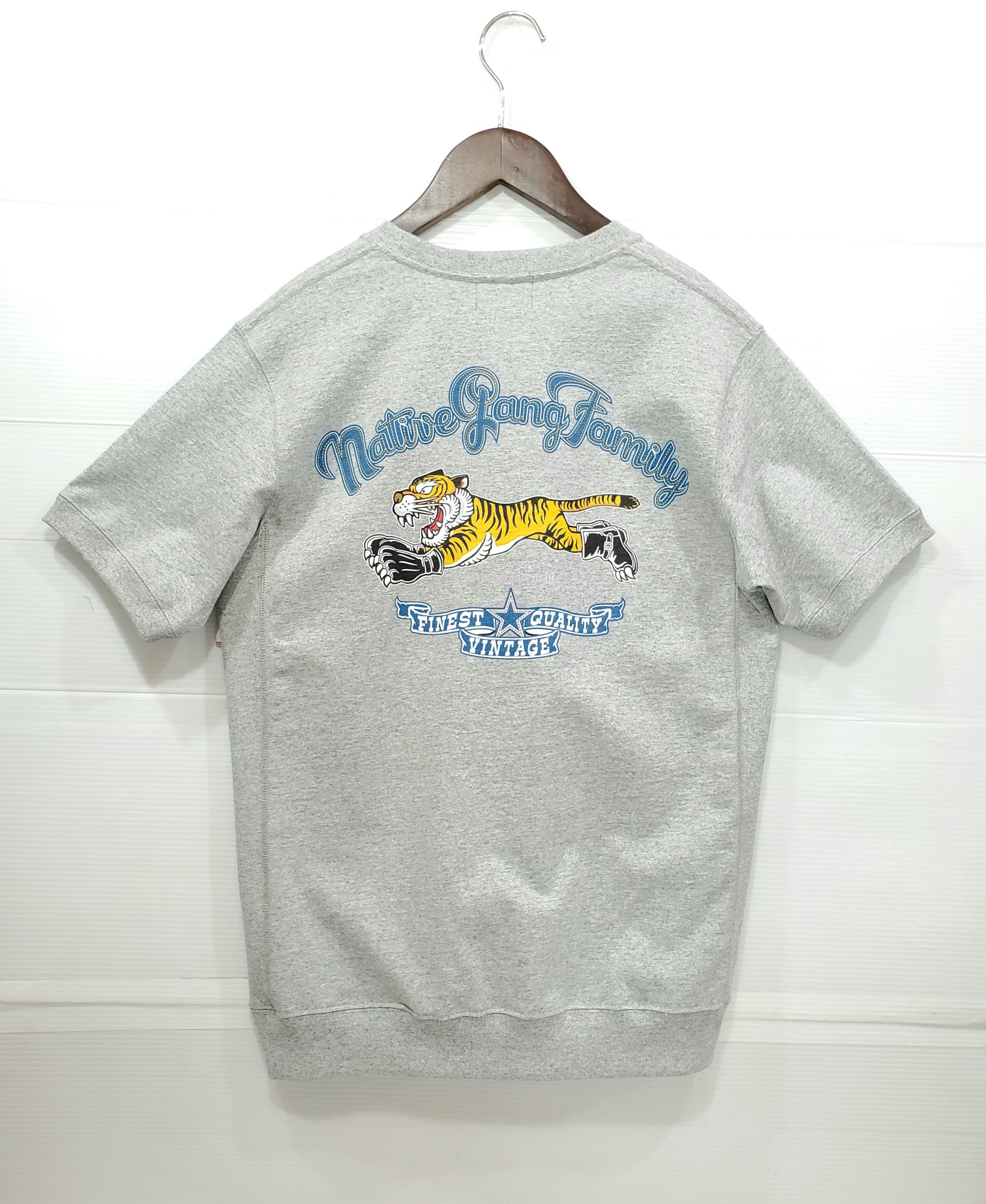 N.G.F リブ付きヘビーウェイトTee tiger(ヘザーグレー)