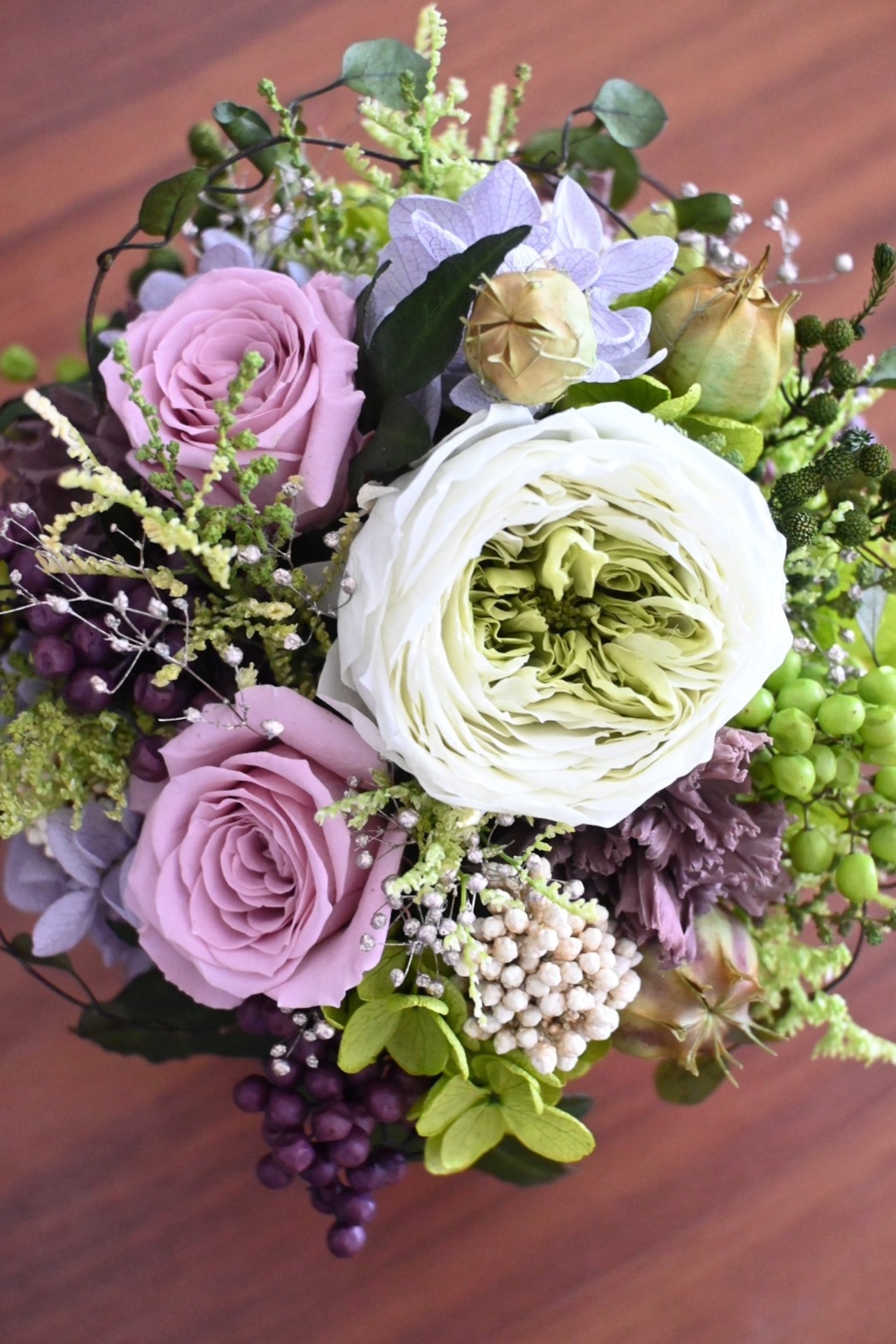 アレンジメント ロゼ デュ プランタン