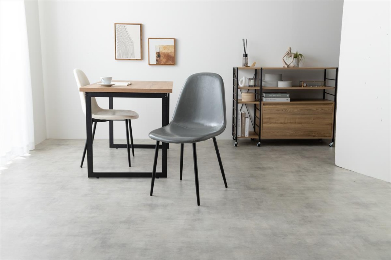 【単品】Jolly 一人掛けダイニングチェア(PVCレザー)