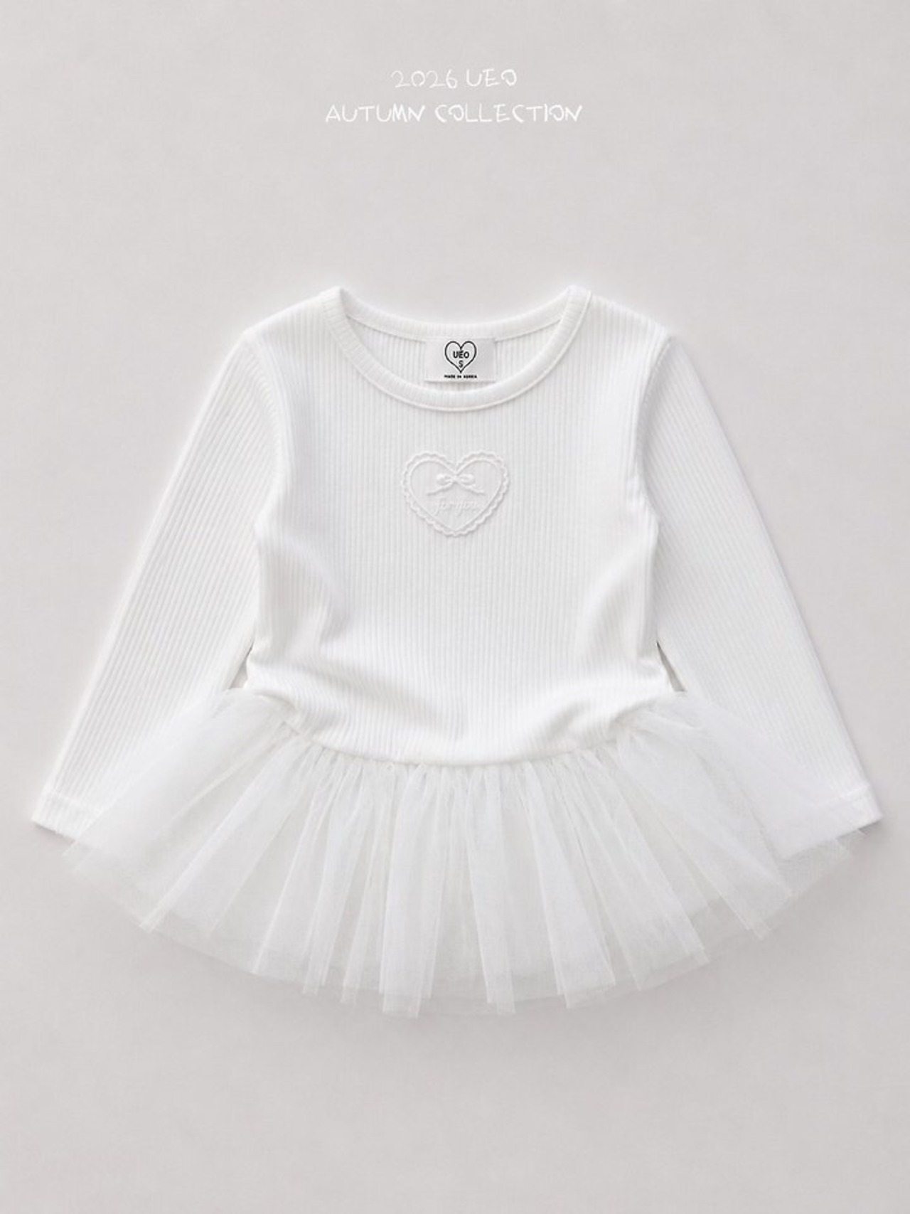 韓国子供服 / ÜEO / ラブリーティアードTシャツ / 秋服 *S~JS*