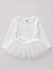 韓国子供服 / ÜEO / ラブリーティアードTシャツ / 秋服 *S~JS*