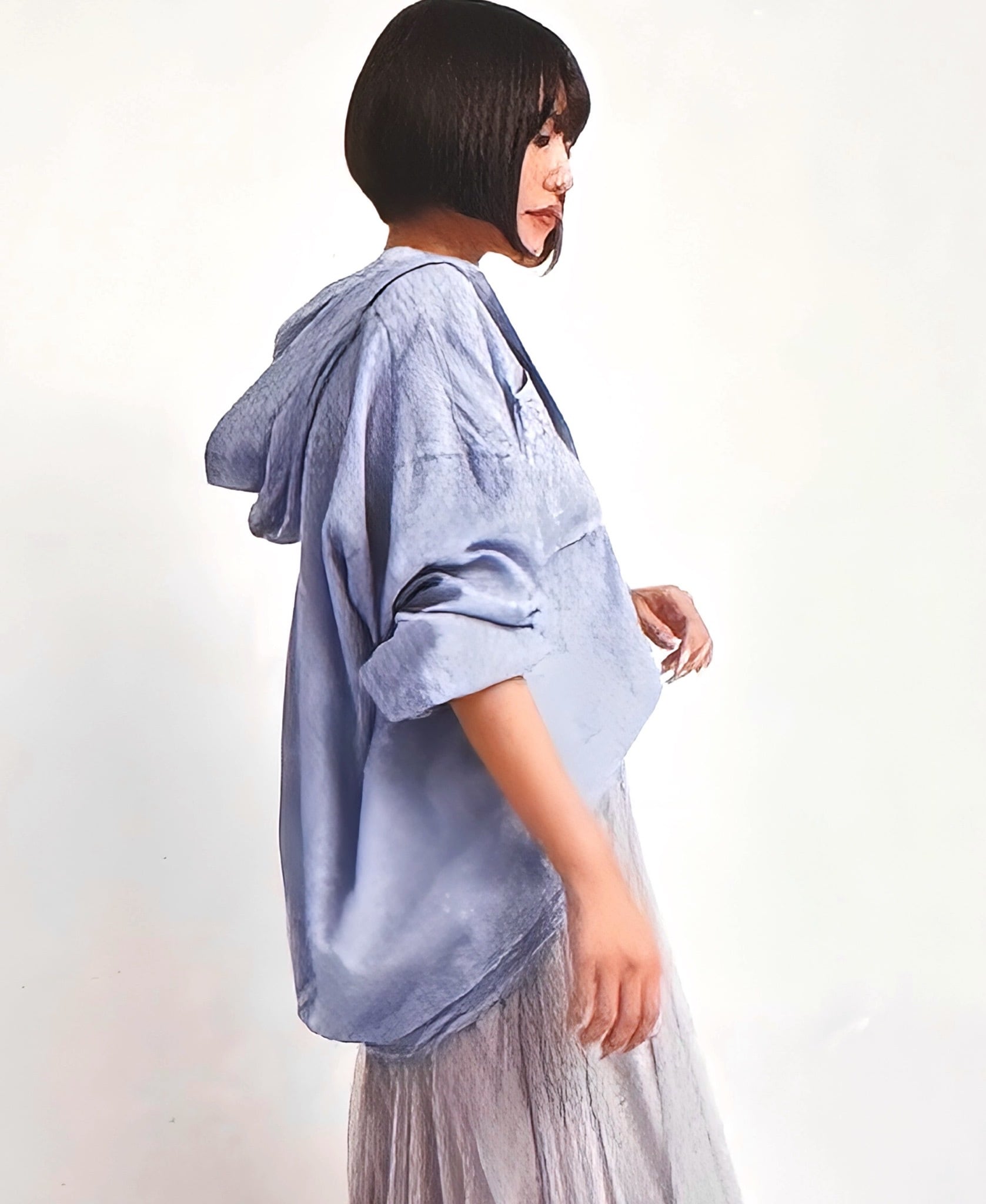 ayane アヤン シアーデニムフーディシャツ 816302