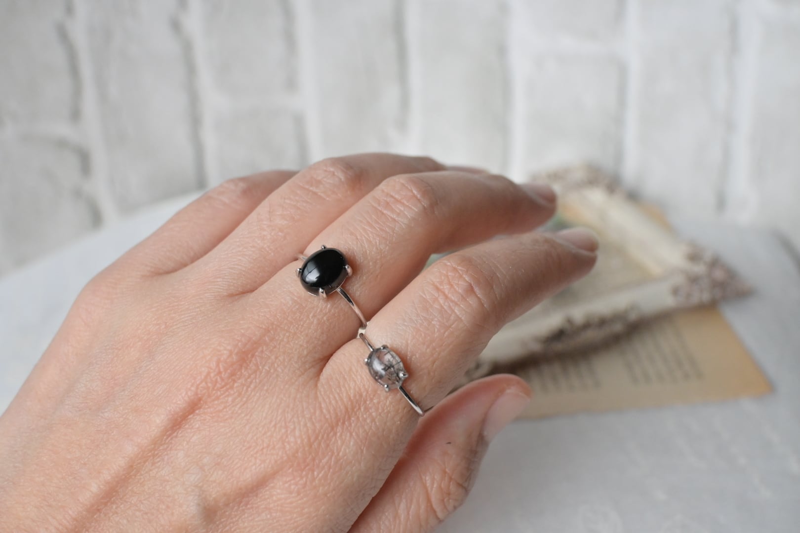 フローライトインクォーツ シルバーリング フローライトインクォーツsilver925カボションリング 超激レア