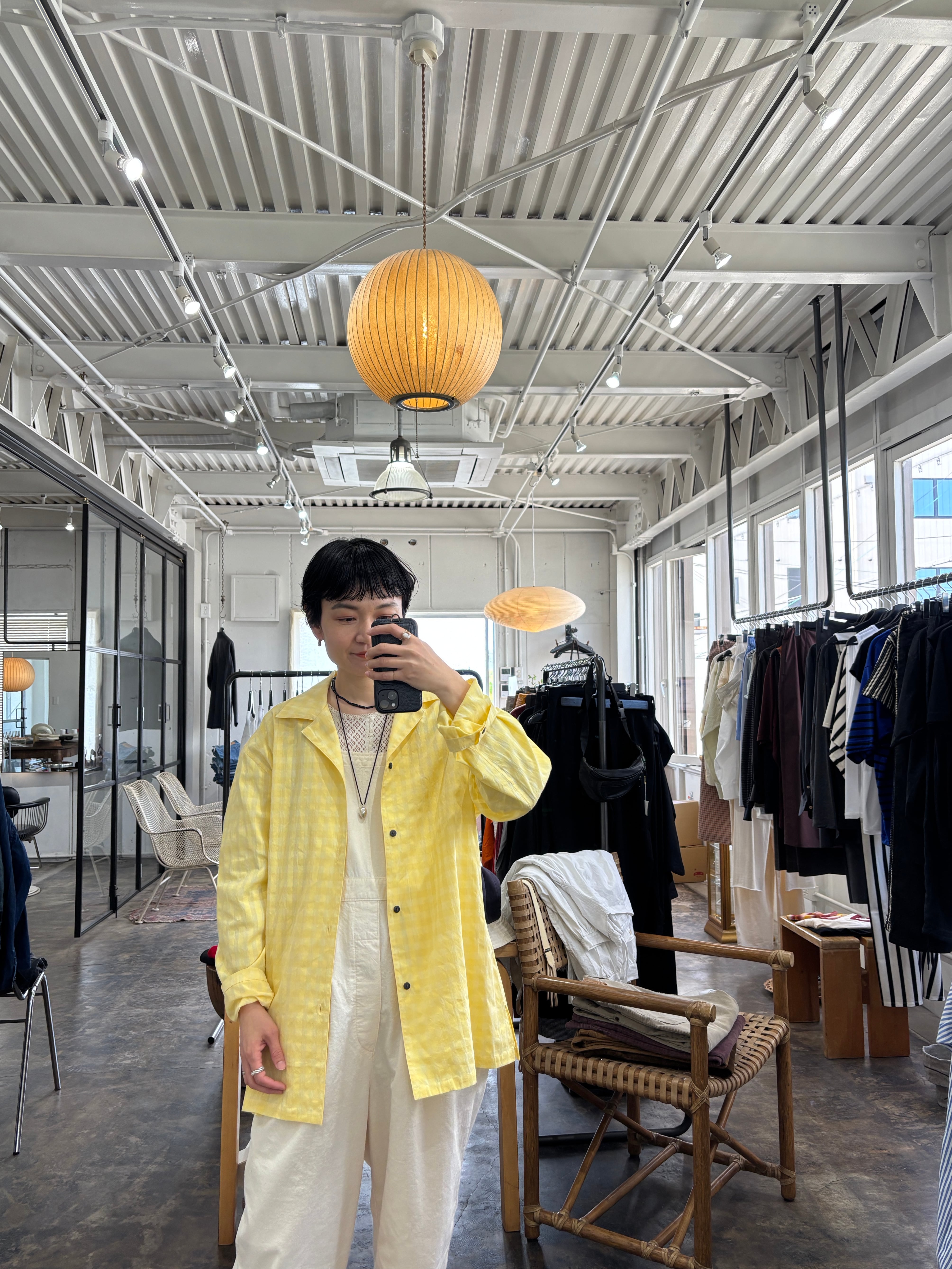 BISOWN]COTTON HIDDEN CHECK SLEEPING SHIRTS JACKET | YES-姫路の美容