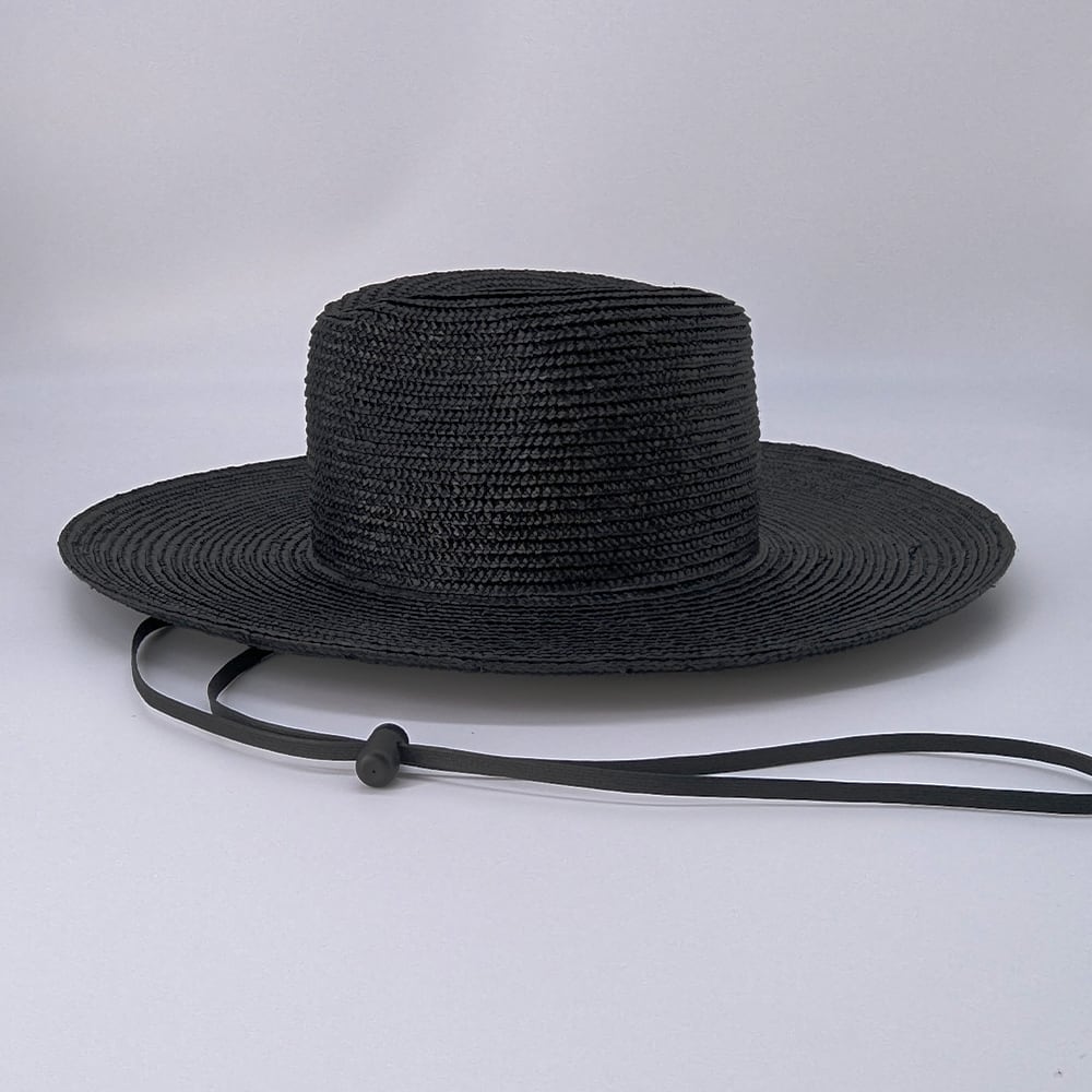 BD-BE104 Straw Long Brim Center Crease - BLK | bocodeco Online