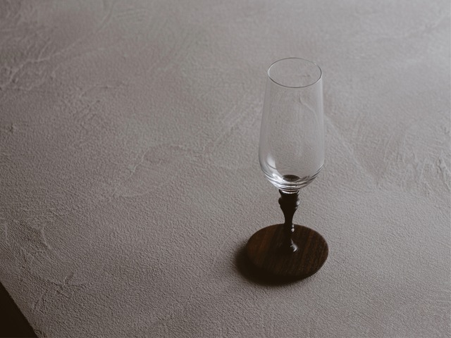 沐 MOKU glass ／ 信州木 シェリーグラス　縞黒檀