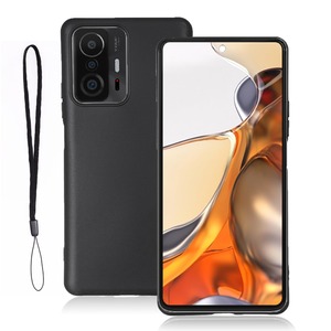 【在庫のみ】【 Antimam 】Xiaomi Mi 11T Pro/Mi 11T 用 ケース マットブラック ［ 柔軟性 TPU素材］ 超軍用規格 耐衝撃 指紋防止 シャオミ ミー11tプロ カバー 全面保護 超耐磨 持ちやすい 滑り止め すり傷防止 柔軟 軽量 薄型 携帯便利 シャオミ mi11tpro ケース 黒い