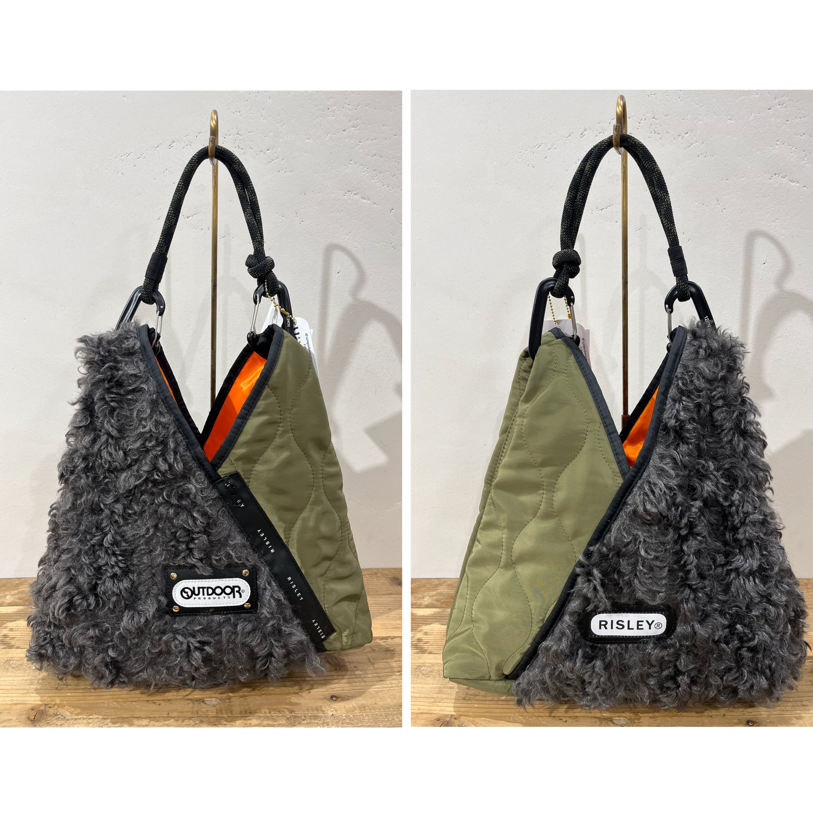 RISLEY×OUTDOOR(リズレイ×アウトドア)】トライアングルファーキルト
