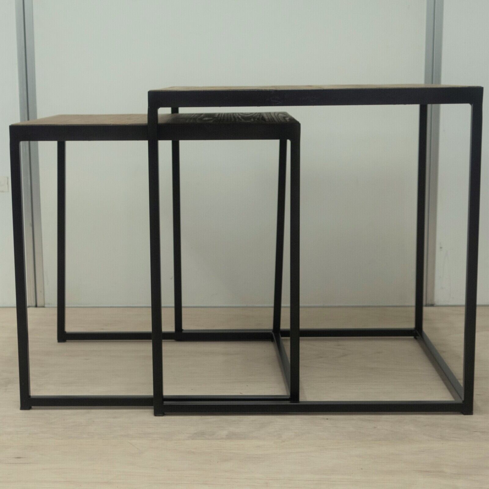 OLD FIR WOOD × BALCK NEST TABLE S&M SETS / モミ古材 × ブラック 