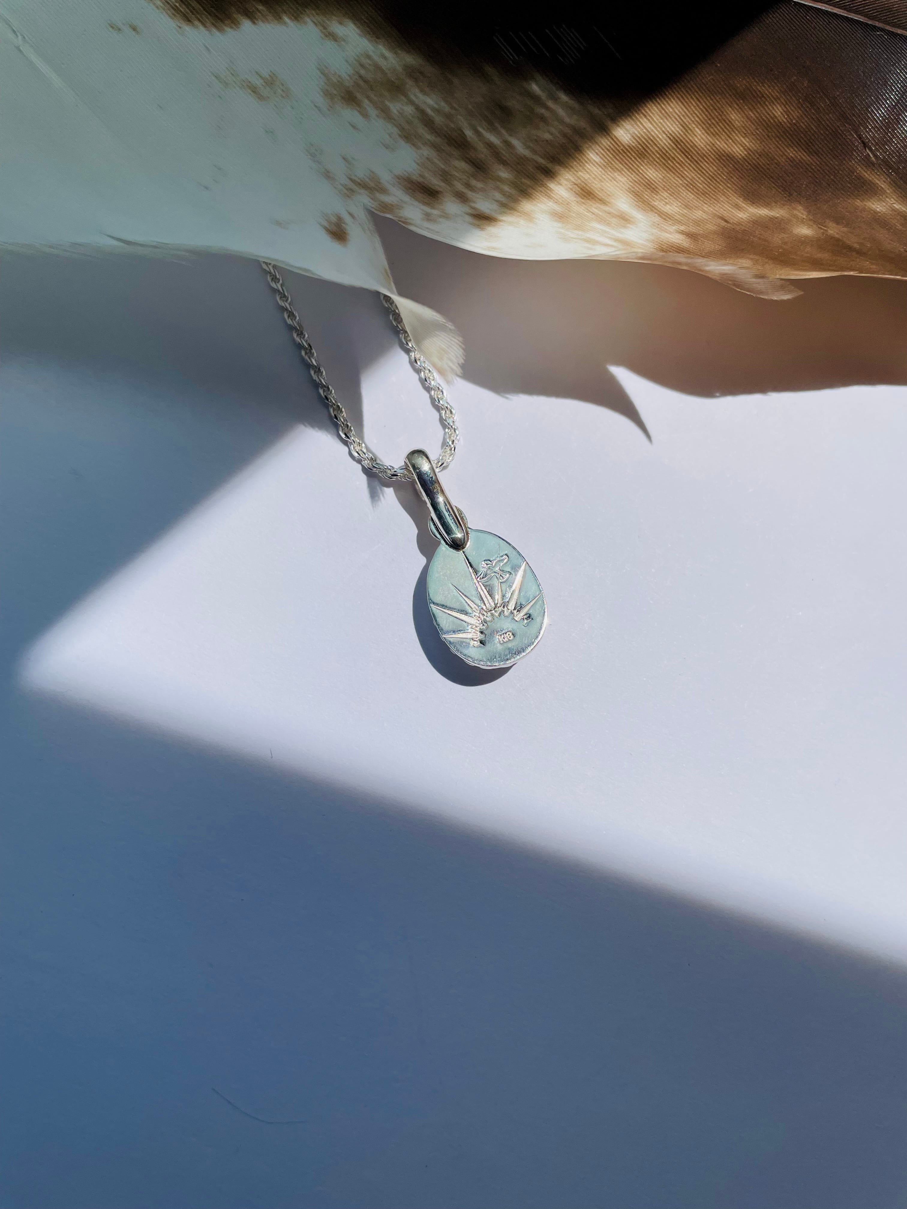 Golden Hill Turquoise 18k Gold concho pendant top | Sunset＆Eagle