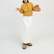 タートルネック ニットカーディガン H0017