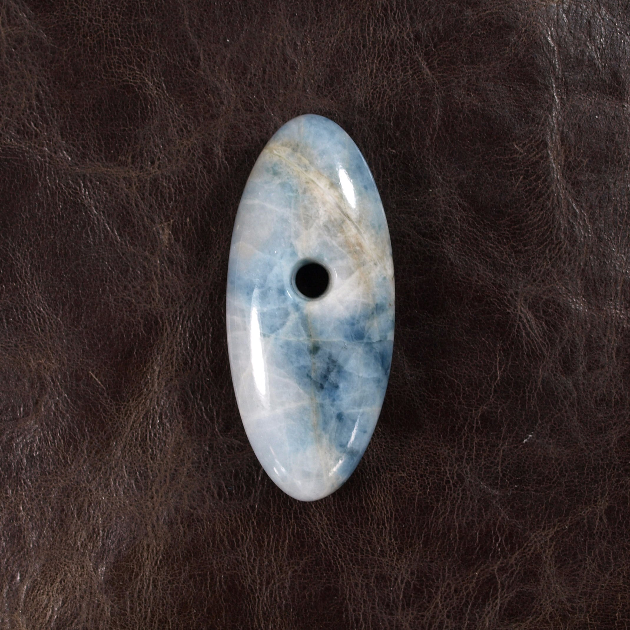 糸魚川翡翠 大珠 コン沢 青翡翠 52mm Blue jadeite Taishu | URUWA