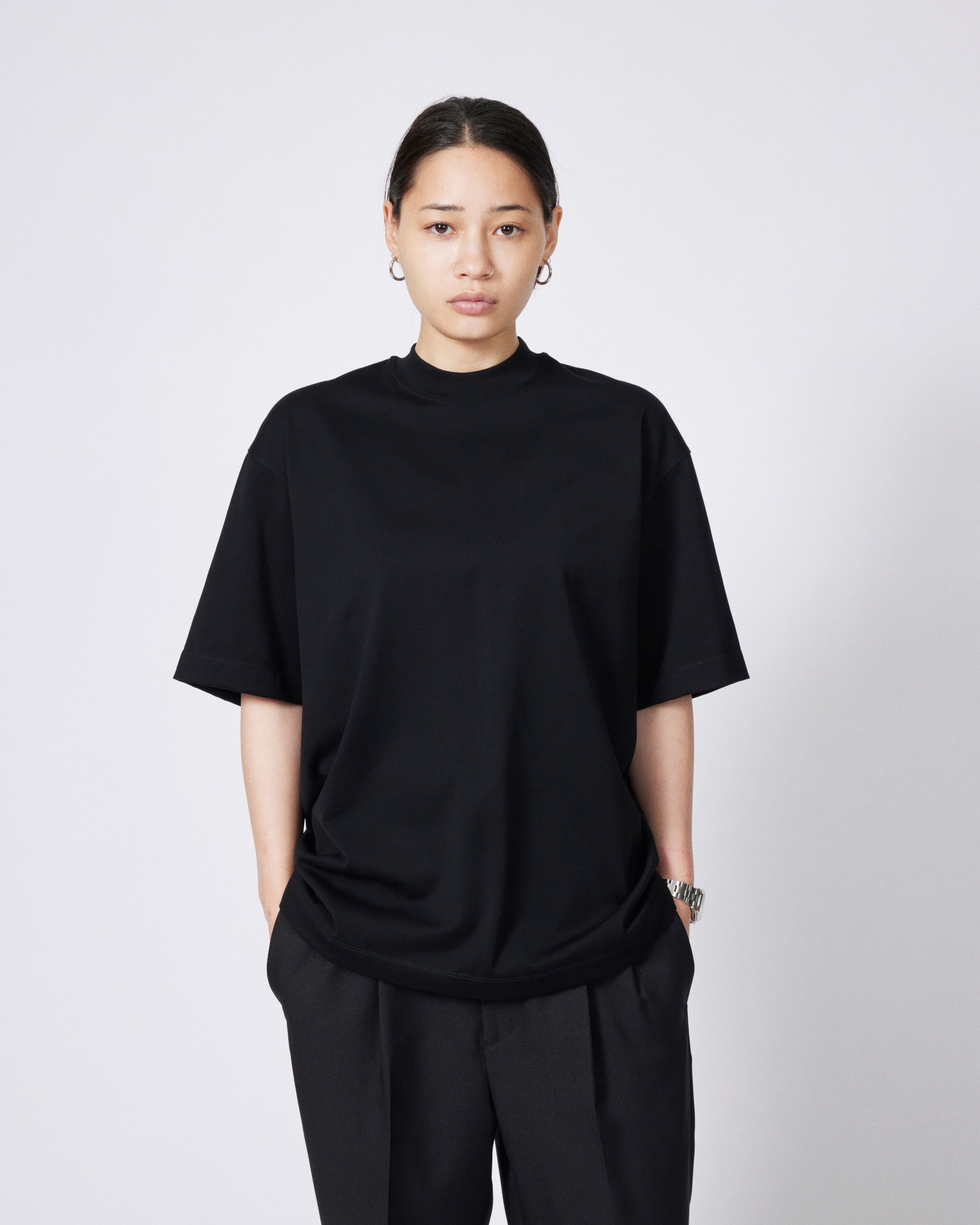 everyone luxury cotton short sleeve tee shirt (BLACK) | everyone
