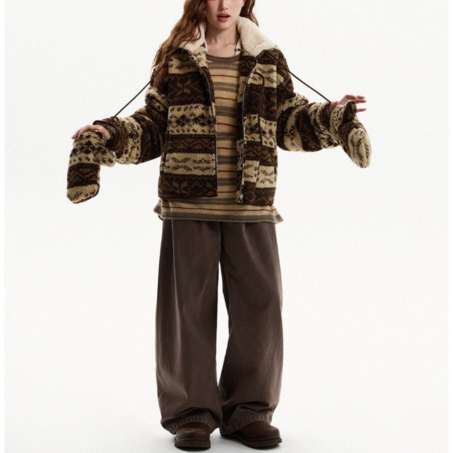 nordic boa jacket with mittens　ノルディックボアミトン付きジャケット　J1622