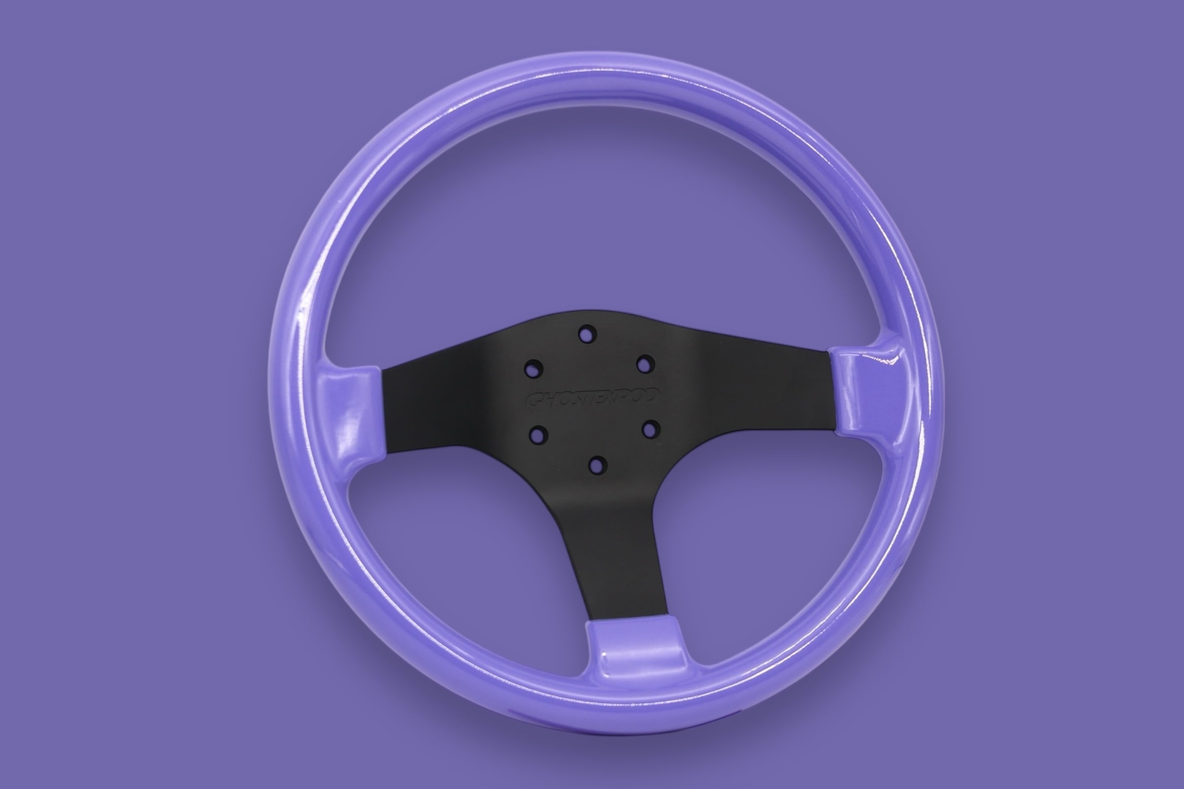 け*ん様 GHOST EXPOD purple グラデーション ホーンボタン付き GEｶﾗｰｽﾃｱ[B×P]ﾚｰｼﾝｸﾞﾎｰﾝ | GHOST EXPOD