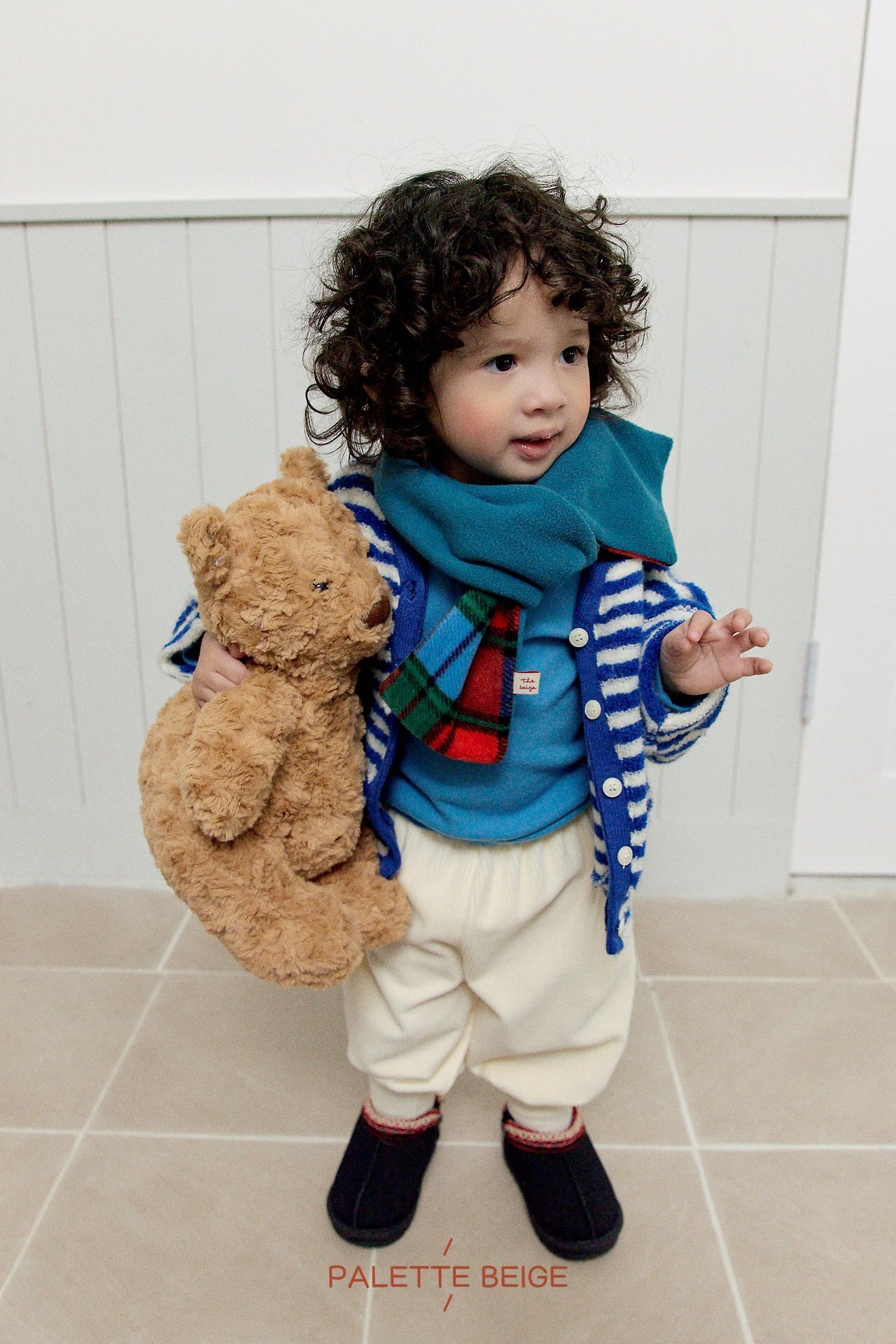 the beige［取寄］reversible muffler 26winter