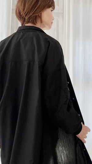 ミリタリーma1 レディースロングシャツ