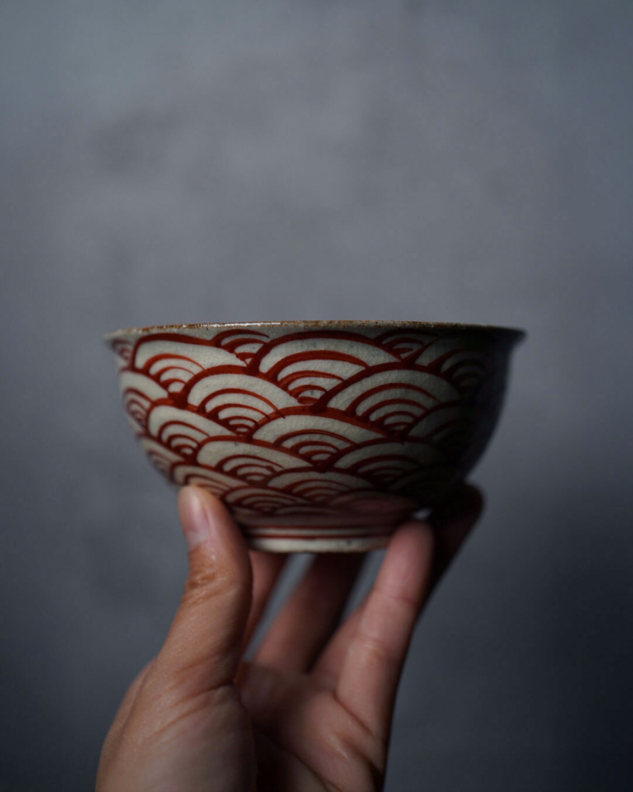 夫婦茶碗　青海波