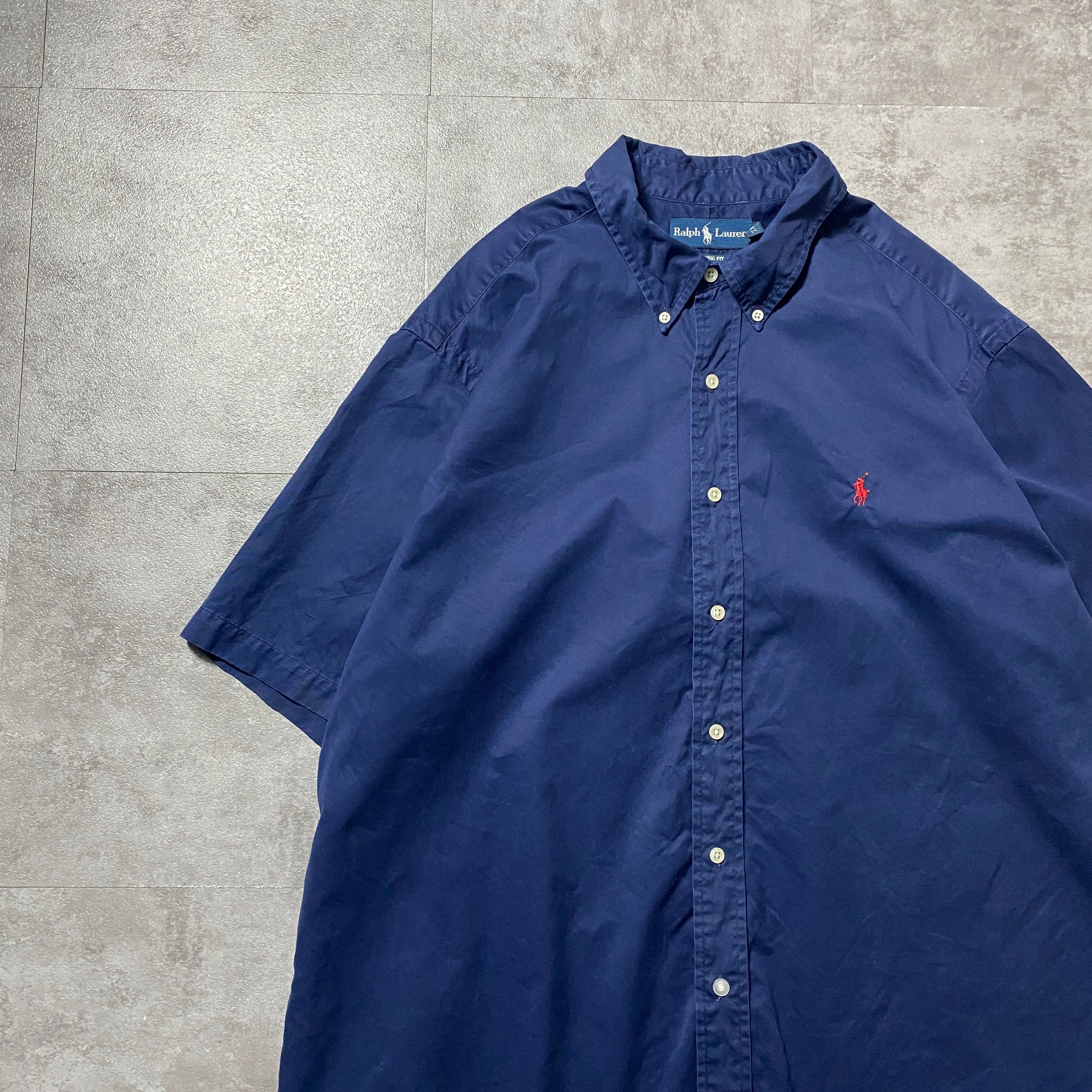 00's Ralph Lauren ラルフローレン 刺繍ロゴ ポニー 胸ポケット