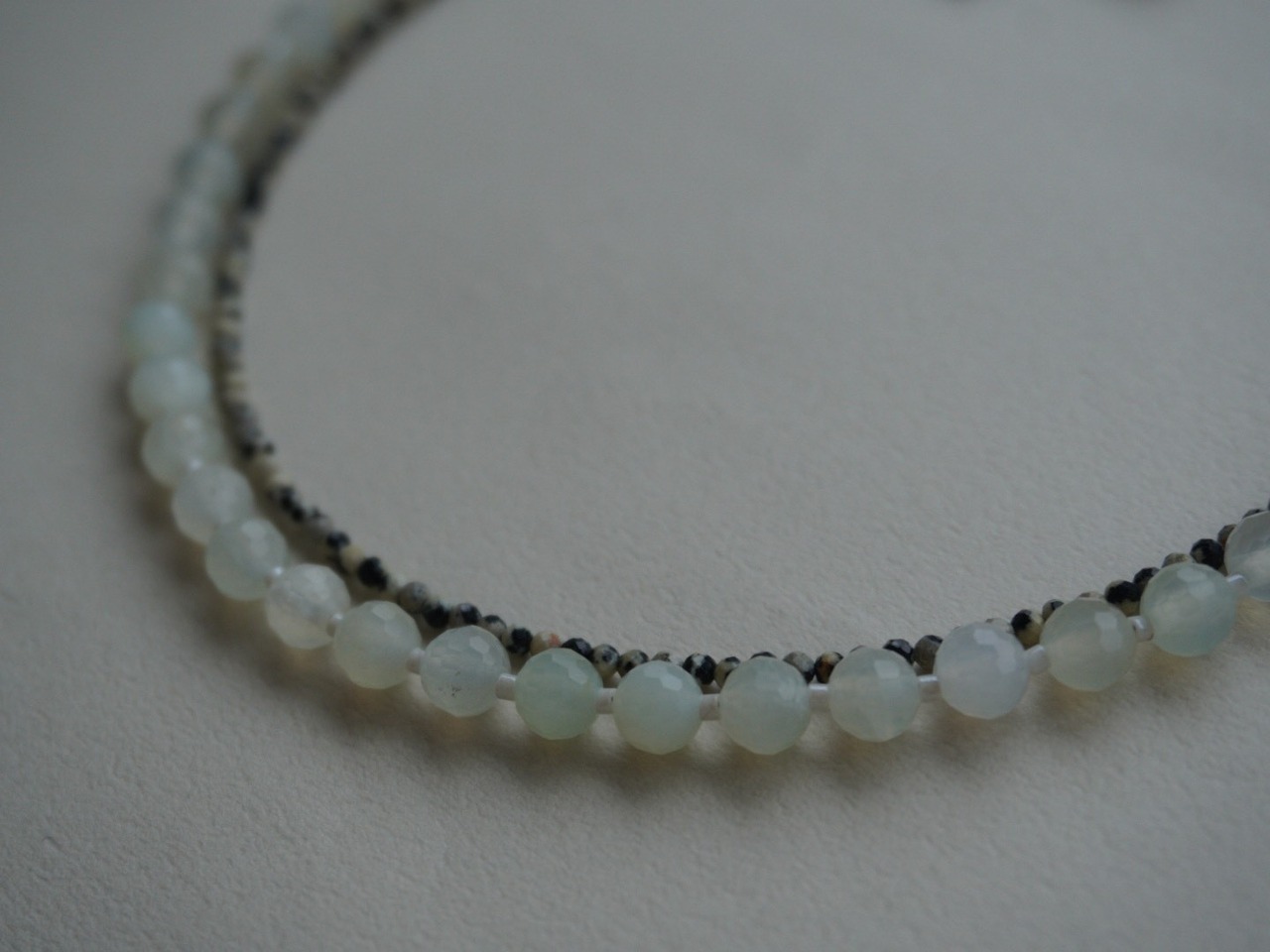 【 SET necklace 】unveild necklace × DalmatianJasper necklace