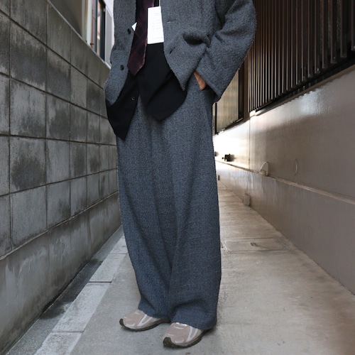 nonnotte "Draping Elastic In Tuck Wide Trousers ( Charcoal Top )"