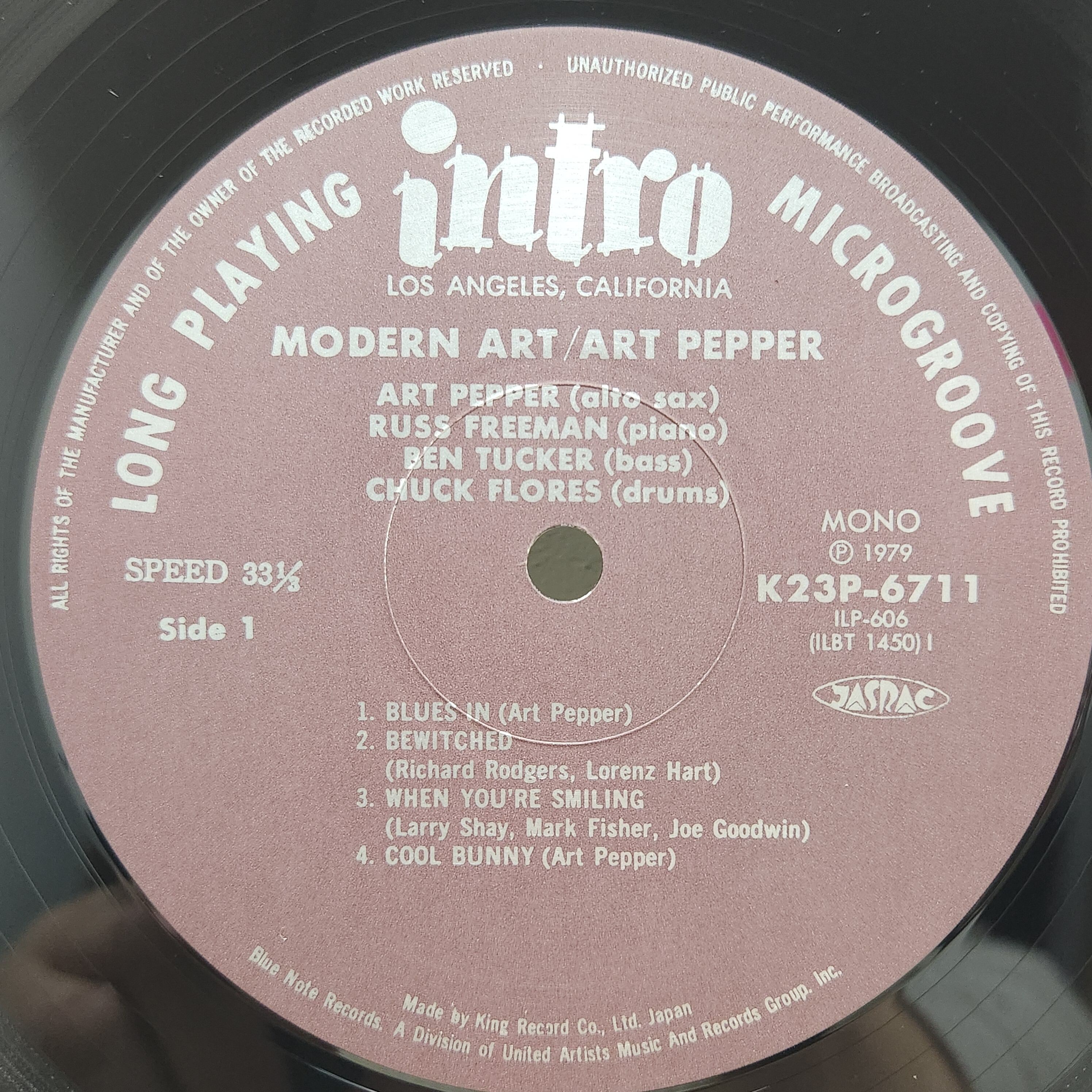 Art Pepper Quartet / Modern Art [K23P-6711, ILP-606] - 画像3