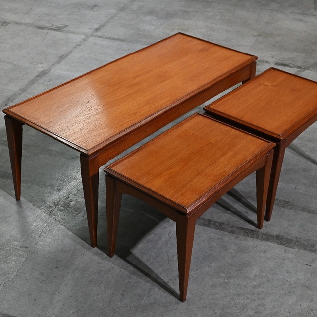 ロイズアンティークス ネストテーブル 3点セット チーク材 北欧ビンテージ サイド コーヒー LLOYD’S ANTIQUES【中古家具/中古インテリア/USED家具ユーズド家具/リサイクル】