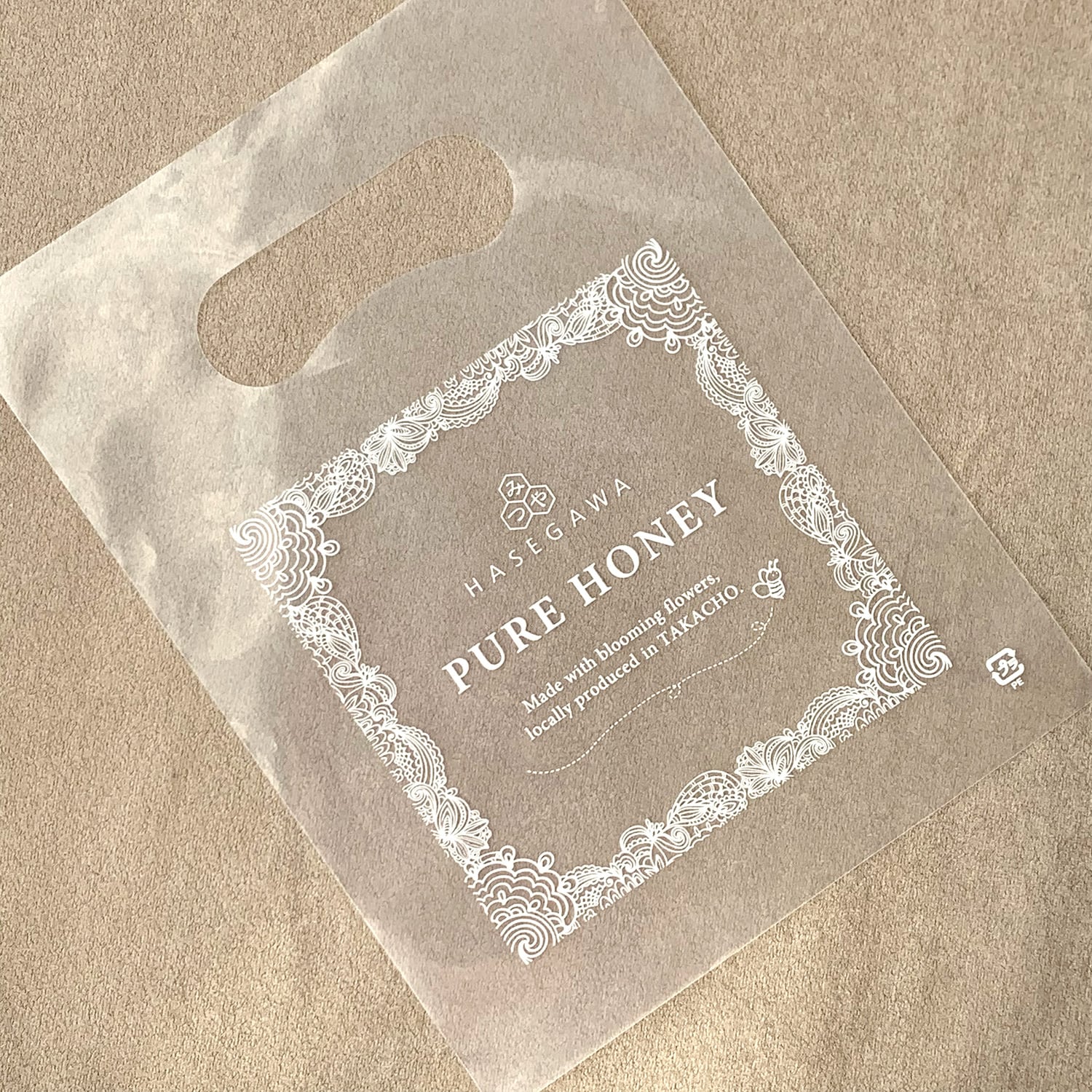 ロゴ入りビニール手提げ袋（１個用）