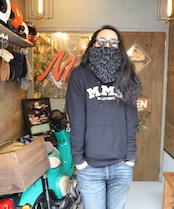 ROBIN NECK WARMER ソフトデニム&ブラックレオパード