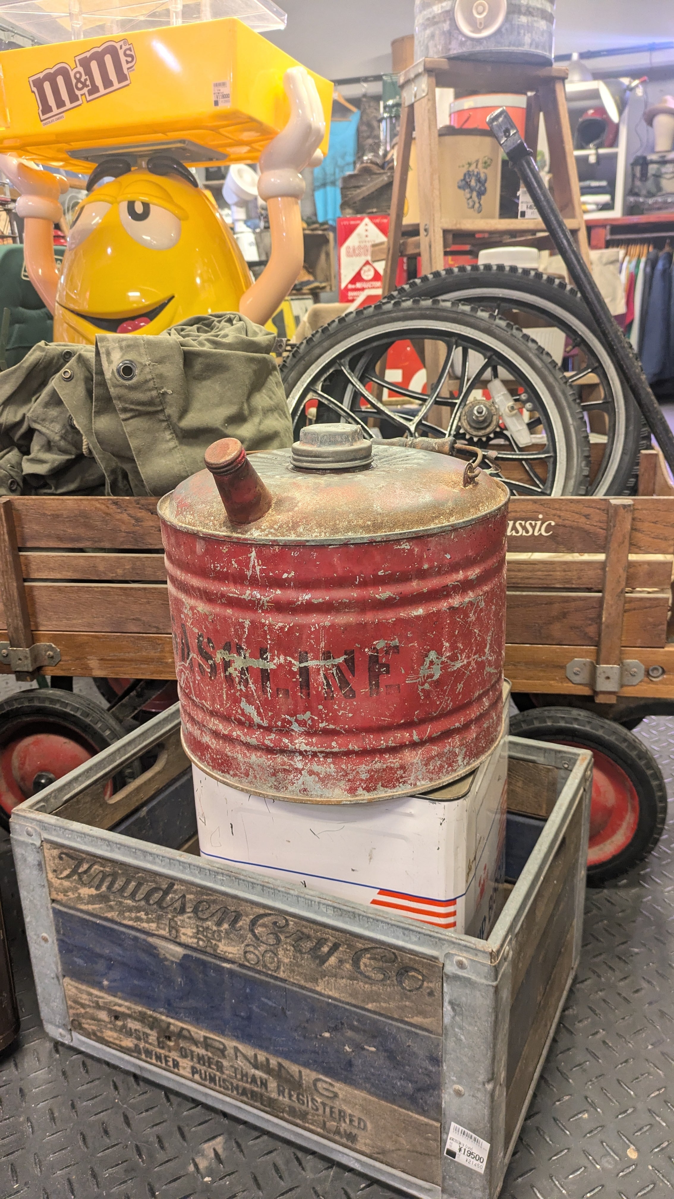 ビンテージsafetycan オイル缶 ガソリン缶 Vintage oilcan ガソリン缶 | M2Fstorage