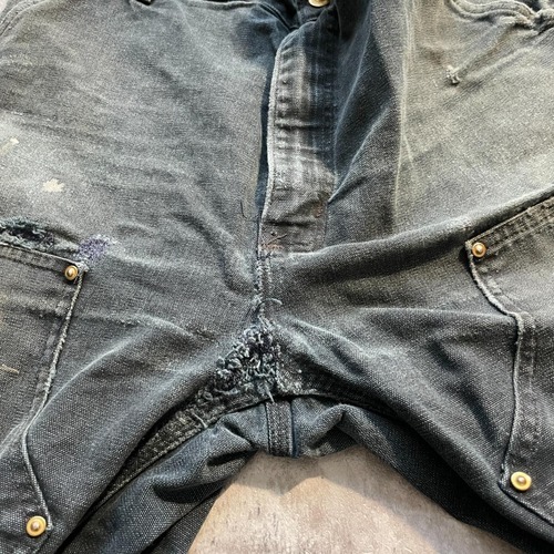 USA製 ブラック ダブルニー Carhartt B01 BLK 38×30 詳細写真7
