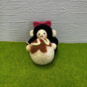 たこ焼きゴリ子　羊毛フェルト　キーホルダー