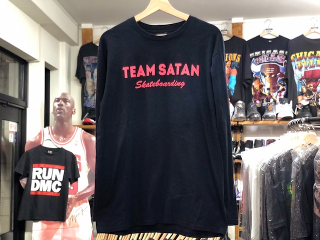 30％OFF TEAM SATAN SKATEBOARDING 666 LOGO LS TEE BLACK LARGE 25JG7070