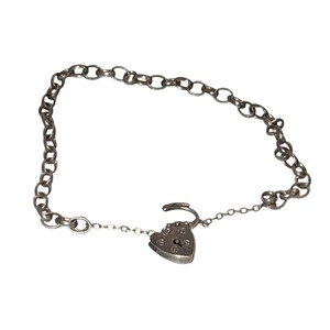 vintage silver padlock bracelet