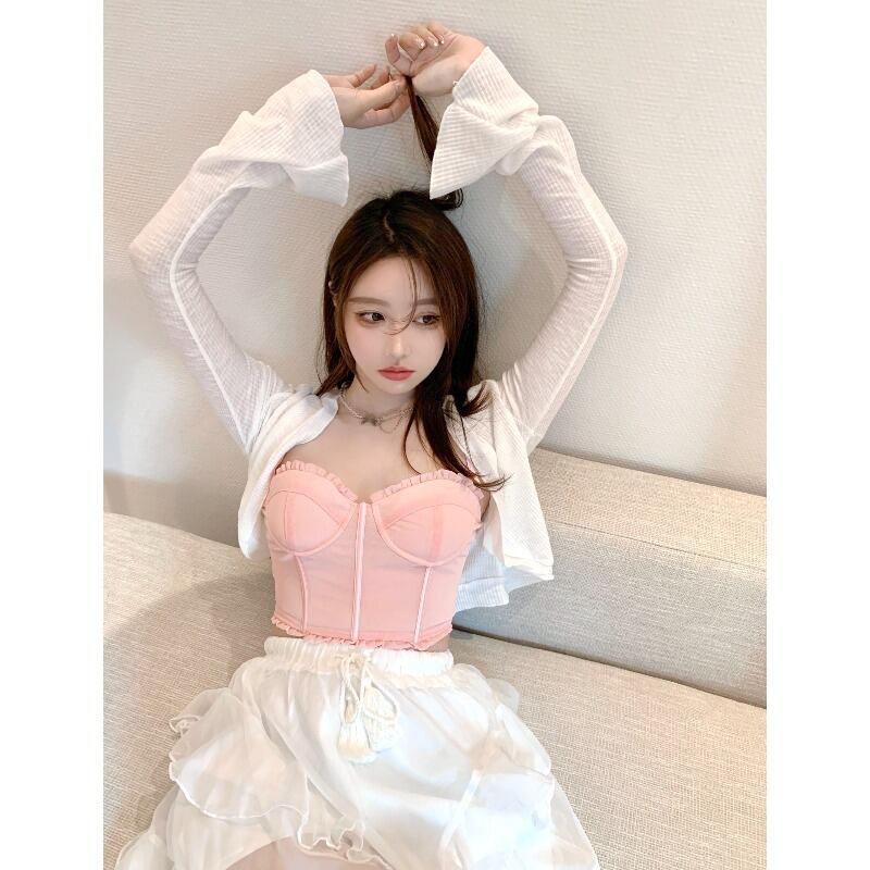 サマートップス ピンク 夏物 ピュア ブラックストロベリース55680986069