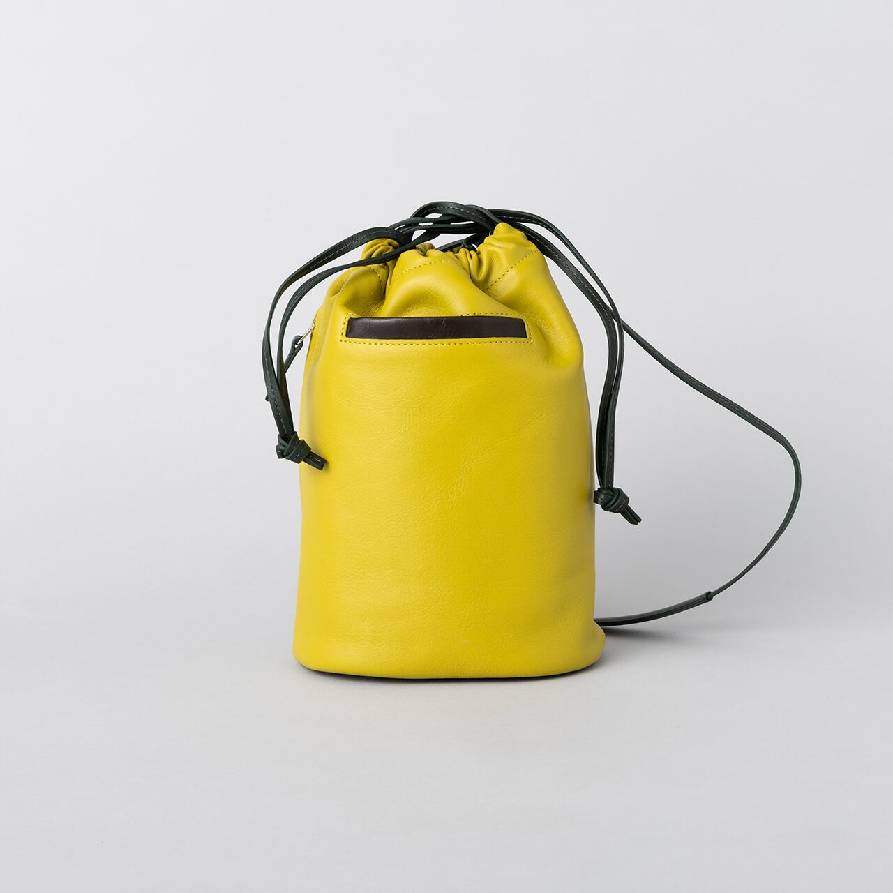 【SALE 20% OFF】レザー巾着バッグ| 限定色 -ウグイス・エスプレッソブラウン・フォレストグリーン