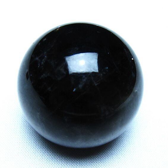 黒水晶 モリオン 丸玉 36mm スフィア 置物 原石 141-7432